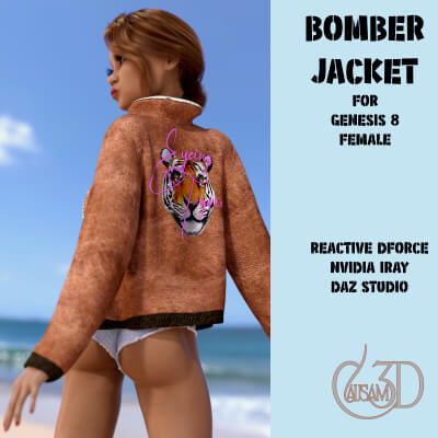 Bomber Jacket for Daz Studio Genesis 8 Female
