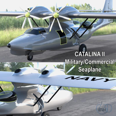 Catalina II Military/Commercial Seaplane by Causam3D