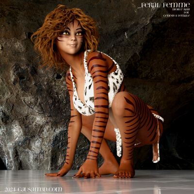 Feral Femme dForce Hair for Genesis 8 Female