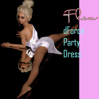 Flow dForce Party Dress for Genesis 8 Female