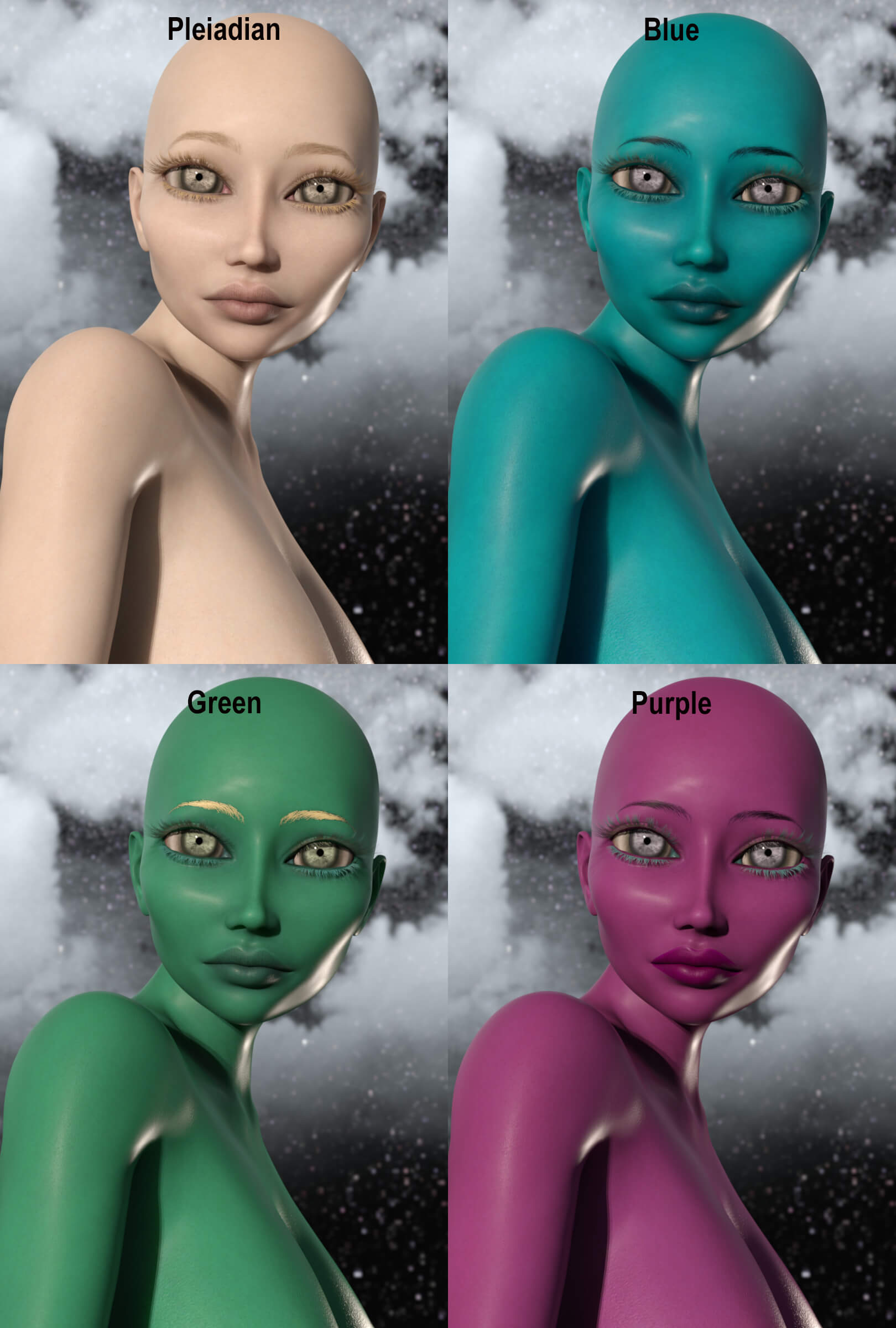 Alien Skins 3D Render, Digital Art by Causam3D