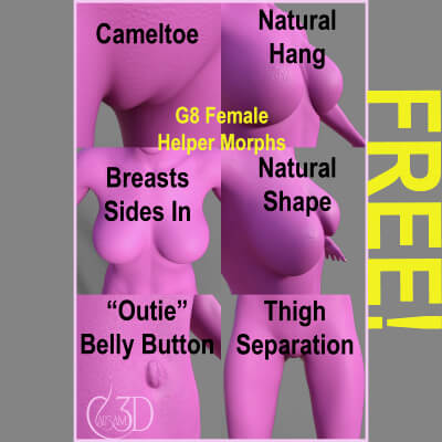 Genesis 8 Female Helper Morphs by Causam3D