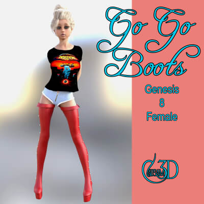 Go-Go Boots for Genesis 8 and 8.1 Female by Causam3D
