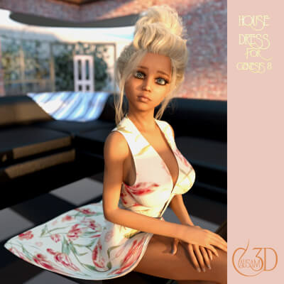 House Dress for DAZ Studio Genesis 8 Female