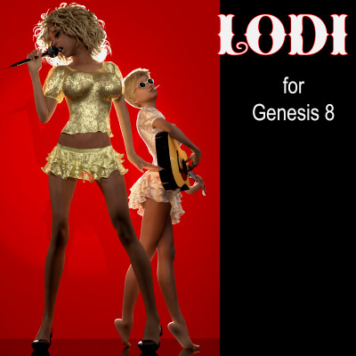 Lodi Sexy Two Piece Outfit for Genesis 8 Female