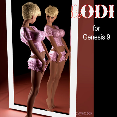Lodi Sexy Two Piece Outfit for Genesis 9 Feminine