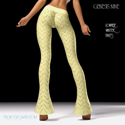 Lowrise Winter Reactive dForce Pants for Genesis 9