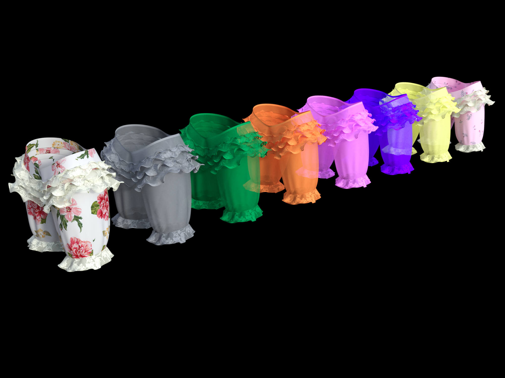 Materials for Shelf Lift Corset & Bloomers Victorian for G8F - Free Daz