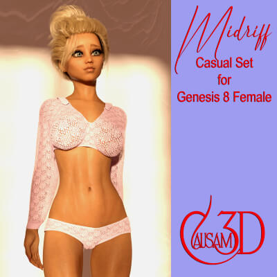 Midriff Casual Set for Genesis 8 Female by Causam3D