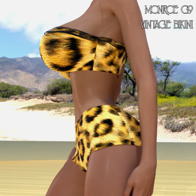 Mighty Monroe Vintage Reactive dForce Bikini for Genesis 9 by Causam3D