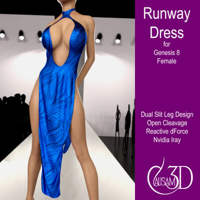 Runway Dress for DAZ Studio Genesis 8 Female