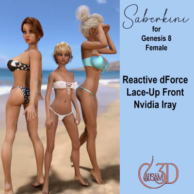 Saberkini Swimsuit for Genesis 8 Female