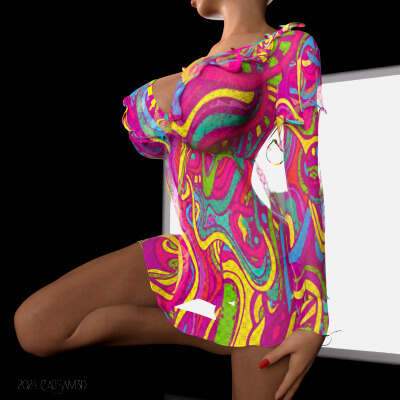 Sixties Negligee Set dForce Outfit for Genesis 8 Female by Causam3D