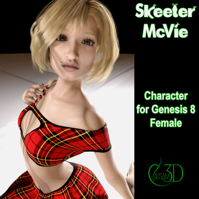 Skeeter McVie Character for Daz Genesis 8 and 8.1 Female by Causam3D