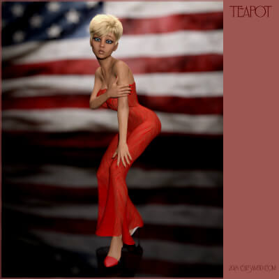 Teapot dForce Sleeveless Body Suit for Genesis 8 Female