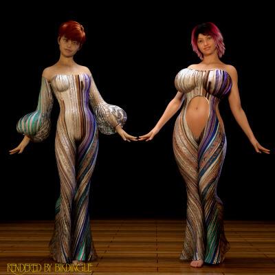 Tempest and Teapot Outfits for Genesis 8 Female Bundle