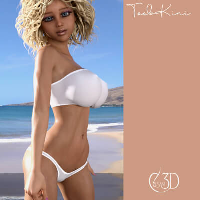 Toobkini Swimwear and Lingerie Set for Genesis 8 Female by Causam3D