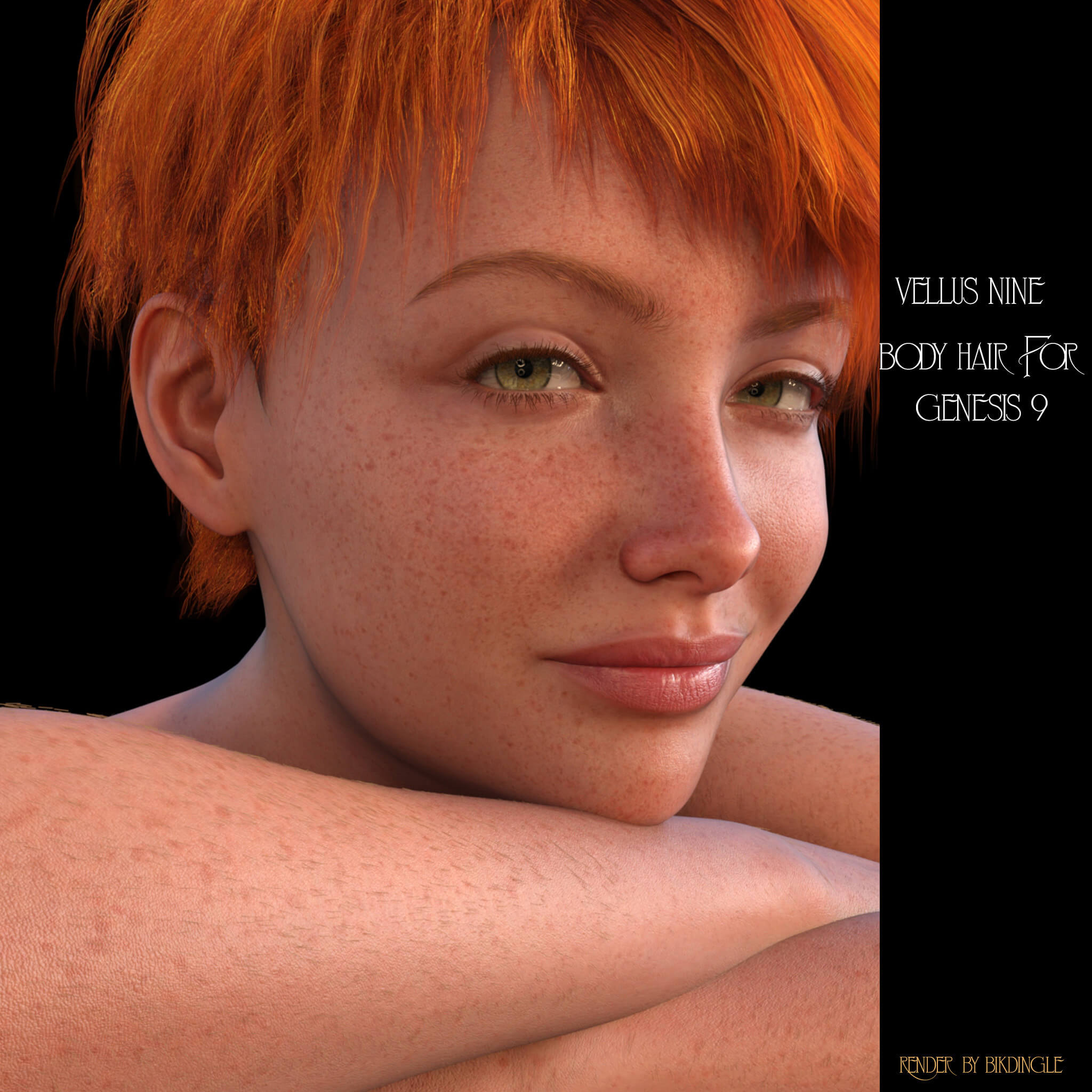 Vellus Nine Body Hair for Genesis 9 Daz Content by Causam3D