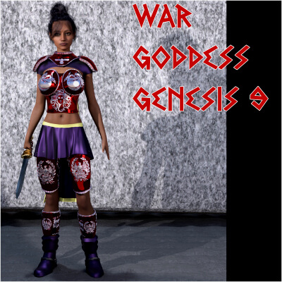 War Goddess dForce Outfit and Armor for Genesis 9