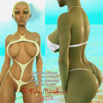 X-Form Monokini for DAZ Studio Genesis 8 Female by Causam3D