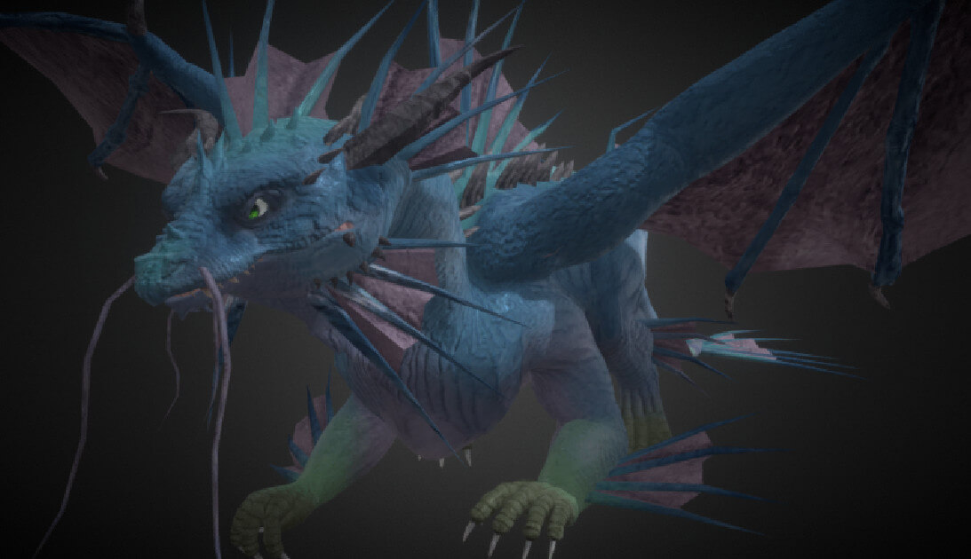Water Elemental Dragon 3D Model by Centauro5legs