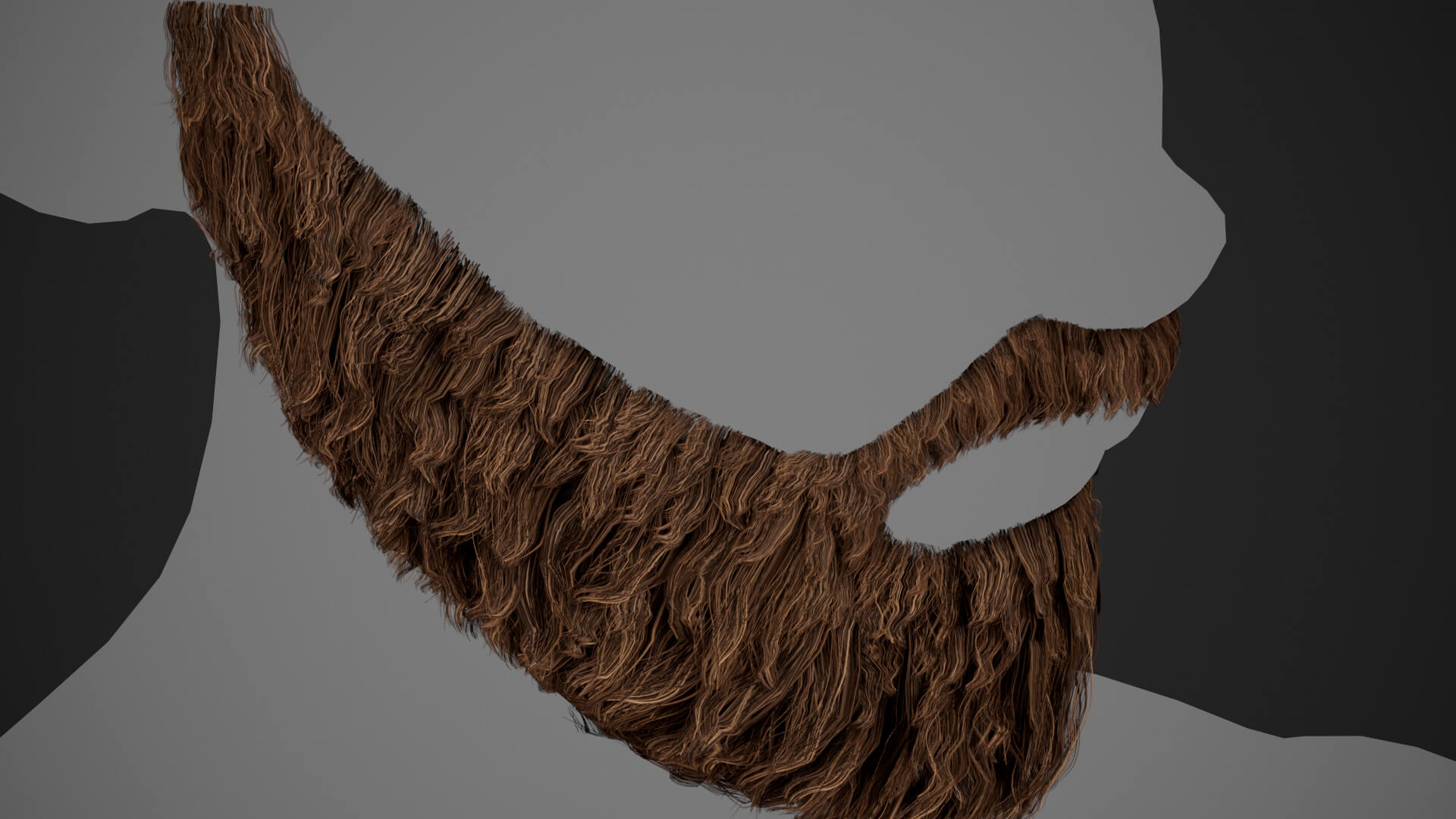 Facial Hair Cards Style 1 Full Beard 1 3D Model by CG StudioX
