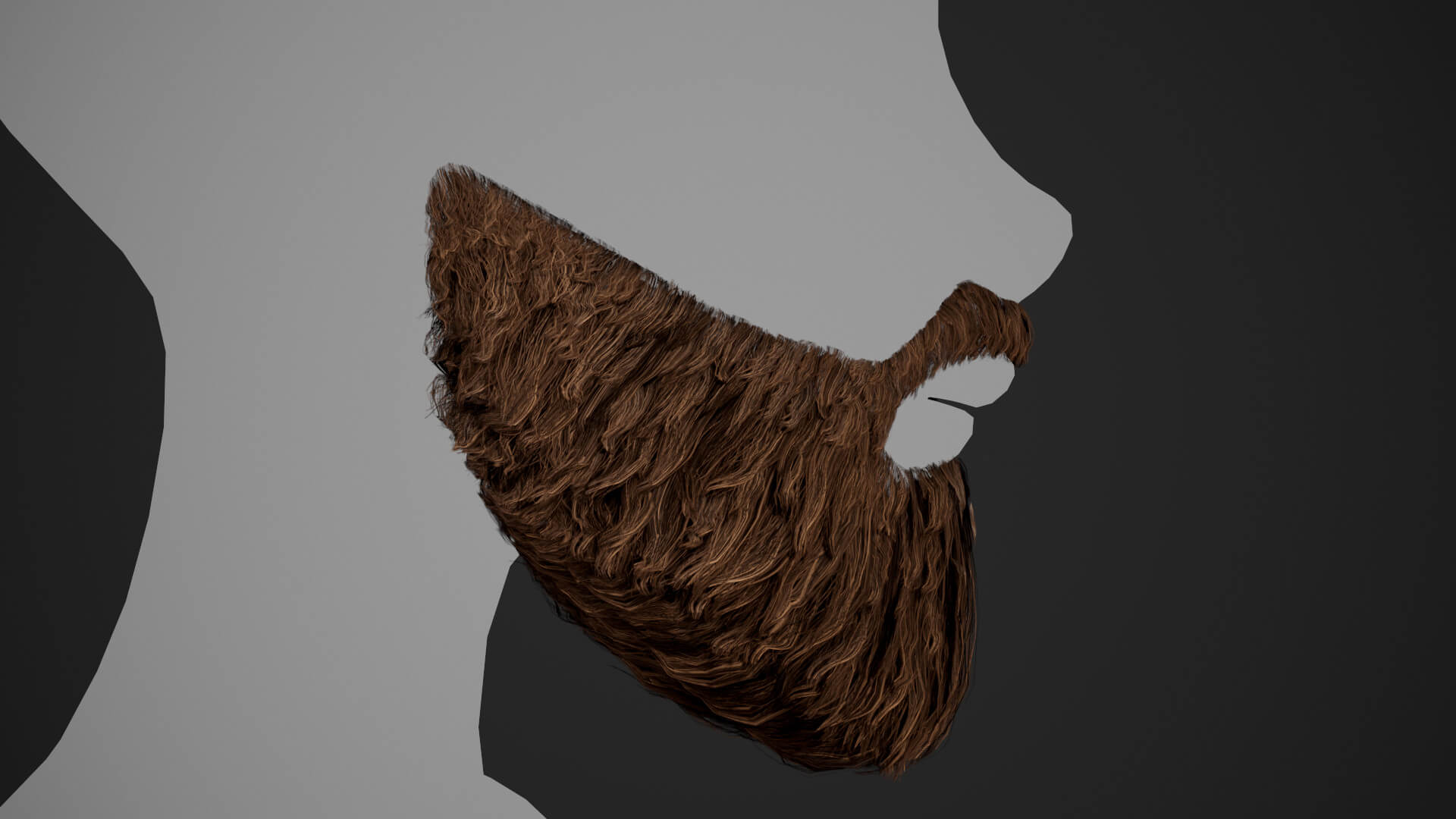 Facial Hair Cards Style 2 Full Beard 2 3D Model by CG StudioX