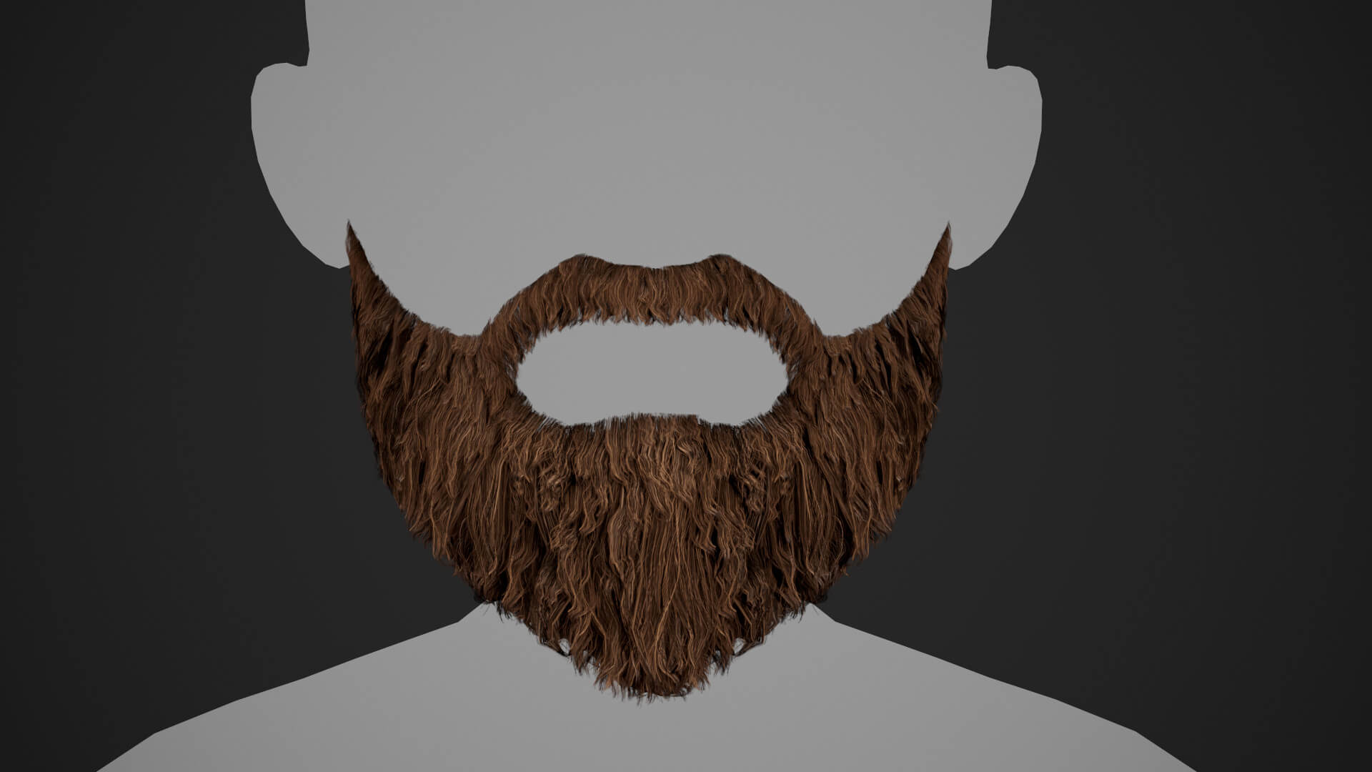 Facial Hair Cards Style 2 Full Beard 2 3D Model by CG StudioX