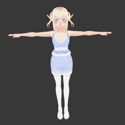 Anime Character Girl S22 - 3D Model by CGAnime