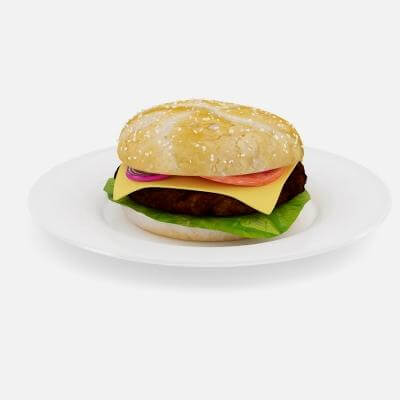 Burger on Plate by cgaxis