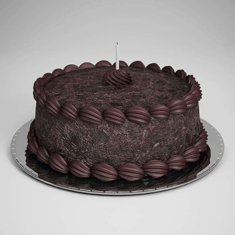 Birthday Cake - 3D Model by cgaxis