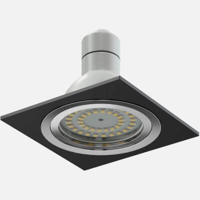Black Halogen Light - 3D Model by cgaxis