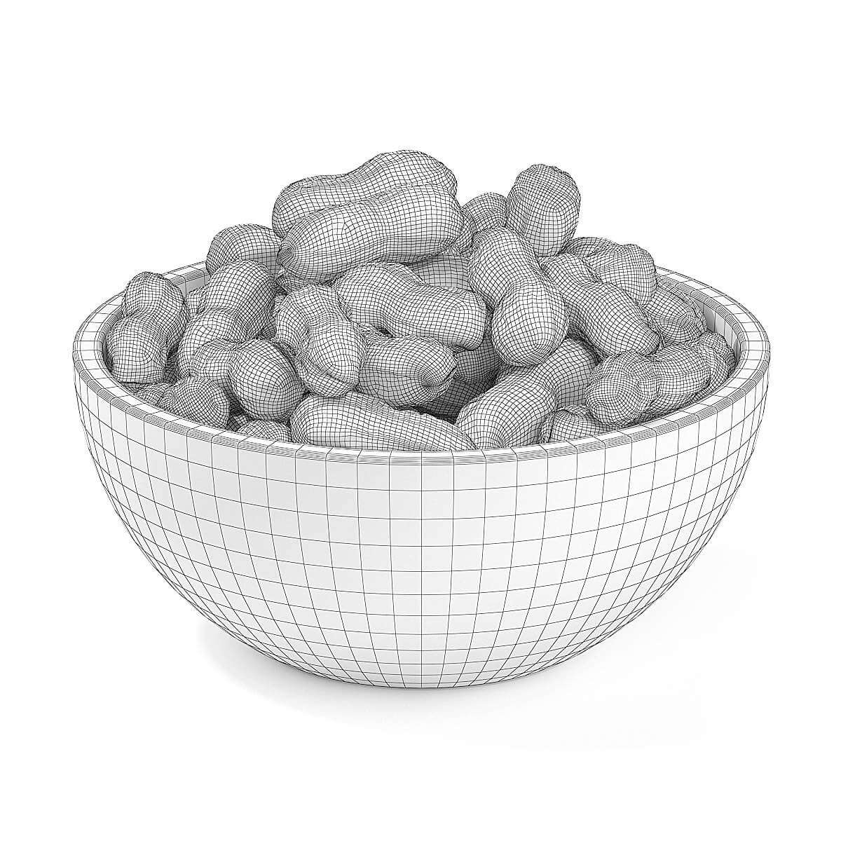 Bowl of Peanuts - 3D Model by cgaxis