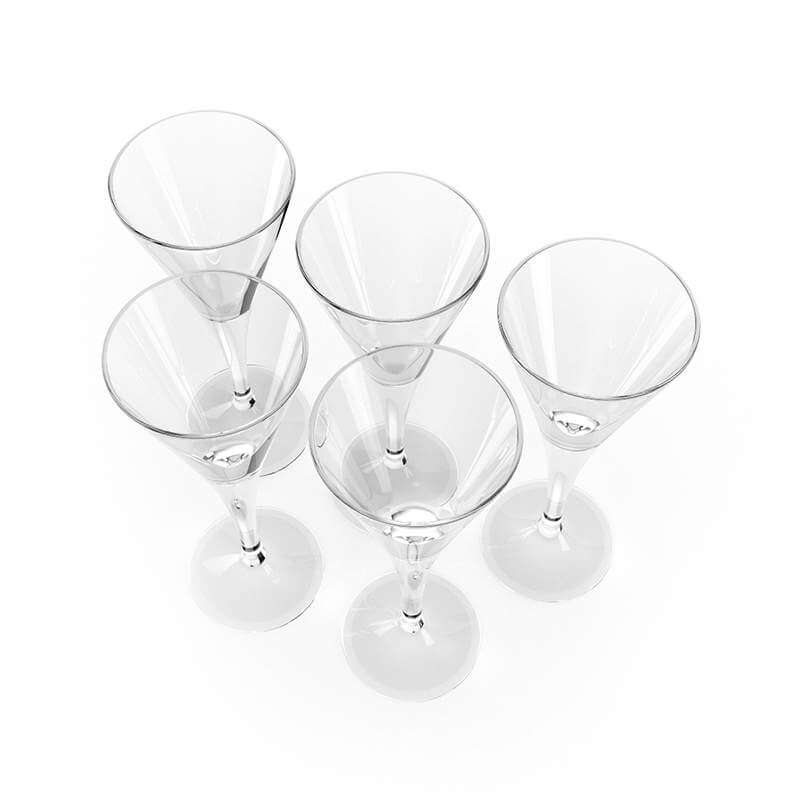 Champagne Glasses 3D Model by cgaxis