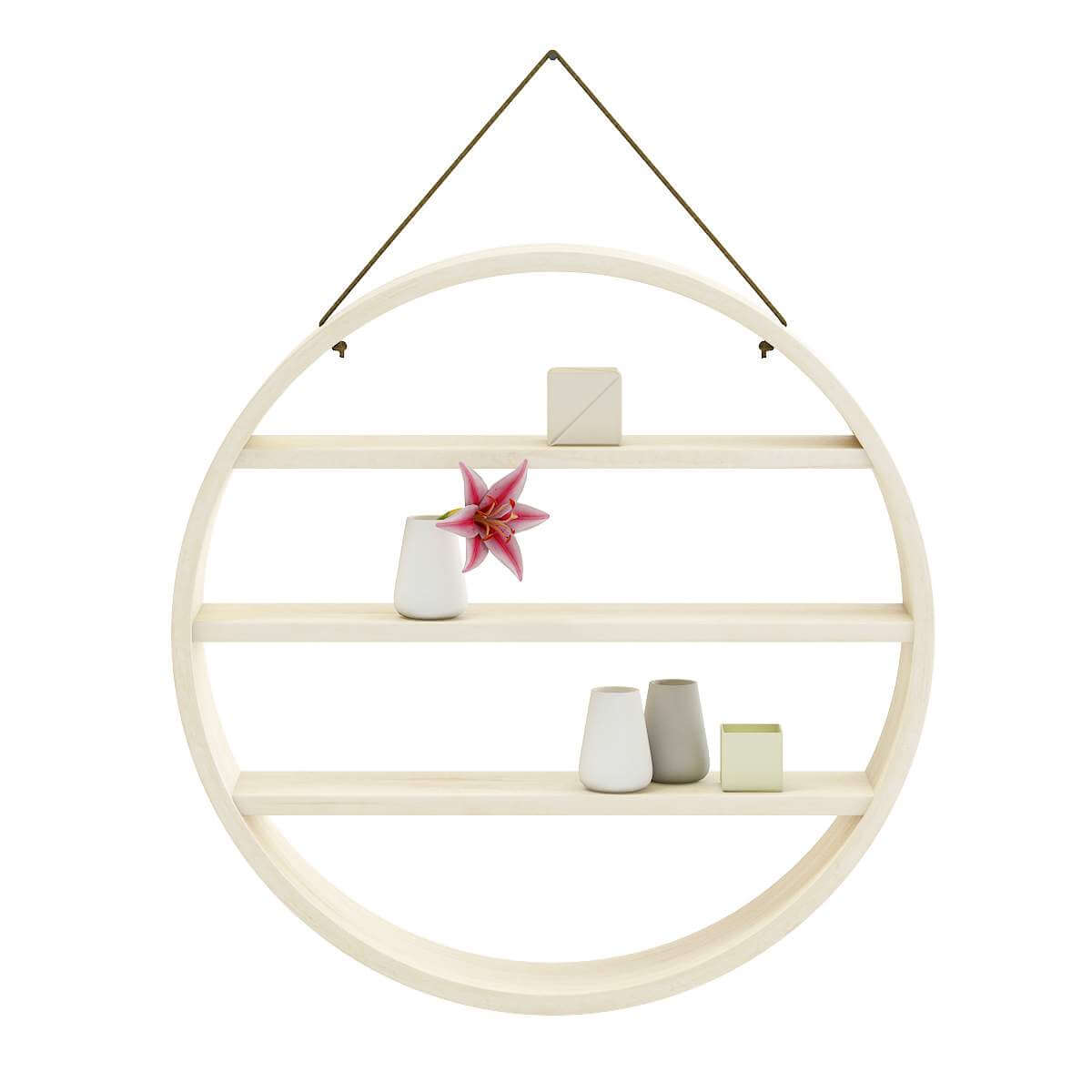 Circle Shaped Wall Shelf - 3D Model by cgaxis