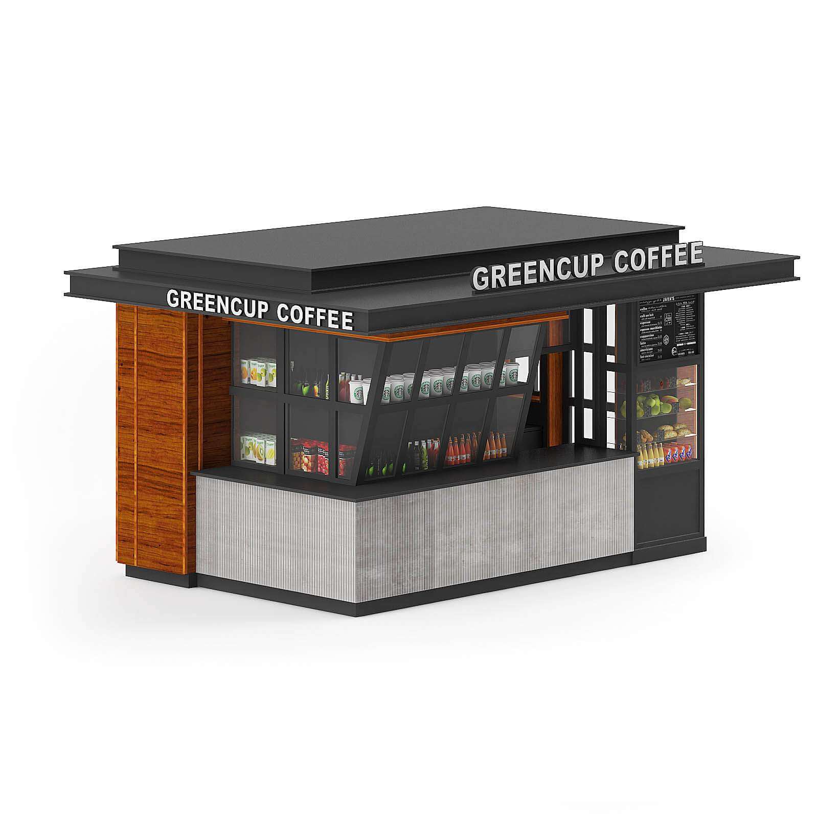 Coffee Kiosk 3D Model by cgaxis