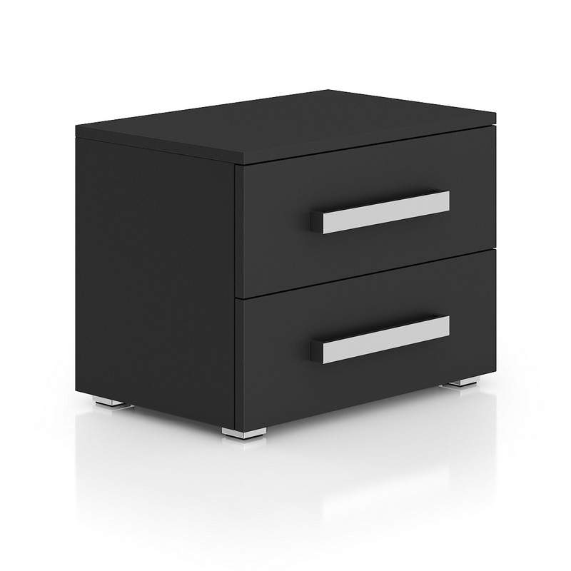 Dark Gray Bedside Cabinet - 3D Model by cgaxis