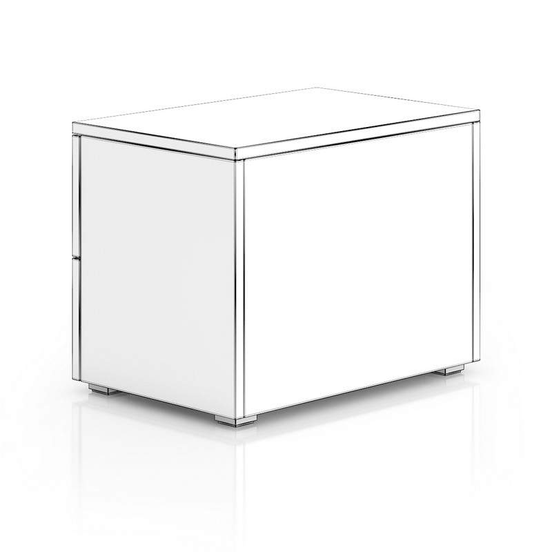 Dark Gray Bedside Cabinet - 3D Model by cgaxis