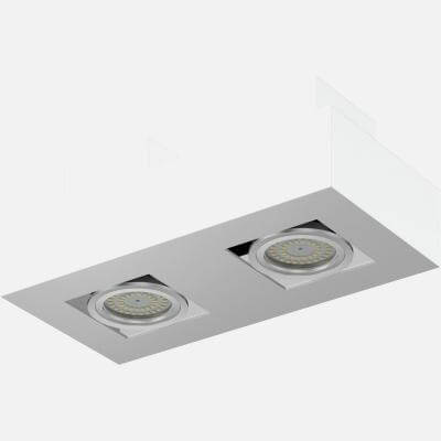 Double Rectangular Halogen Light - 3D Model by cgaxis