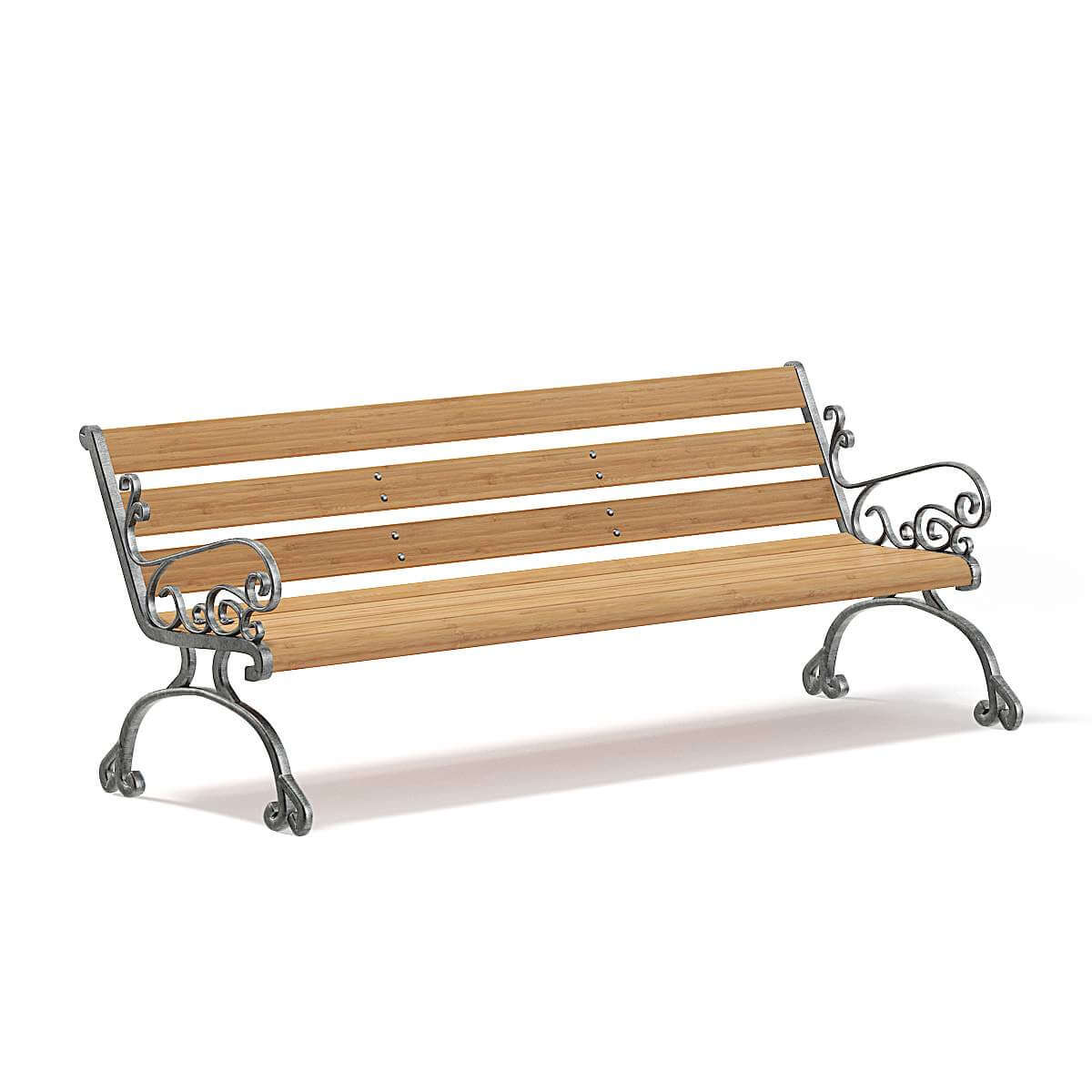 Model bench. Уличная скамейка 3d model. садовая мебель 3д модель. bench 3d.