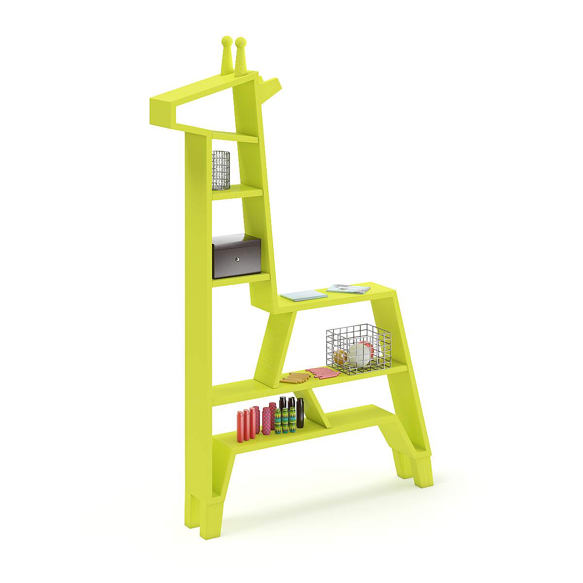 Giraffe Shape Shelf 3D Model by cgaxis