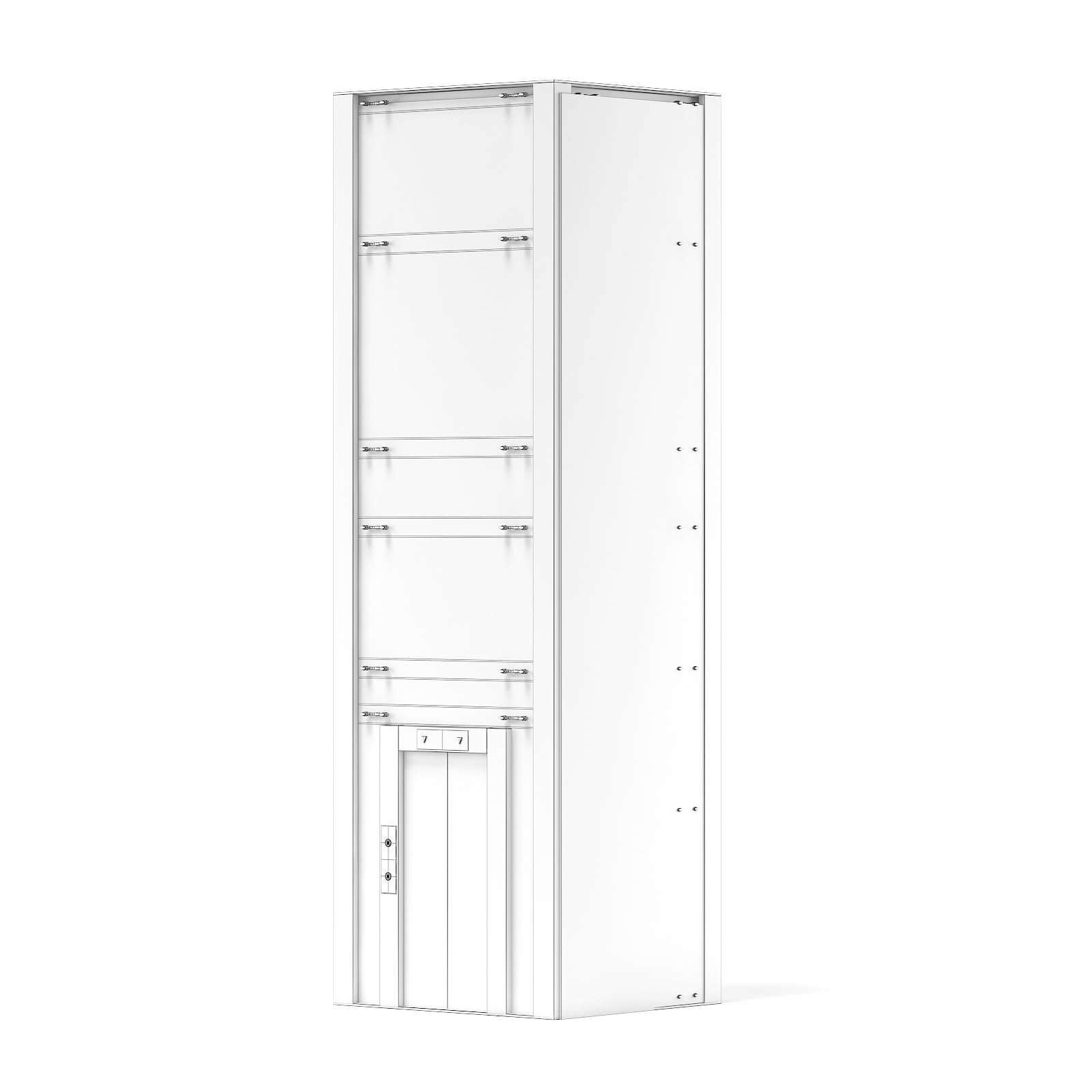 Glass Elevator 3D Model by cgaxis