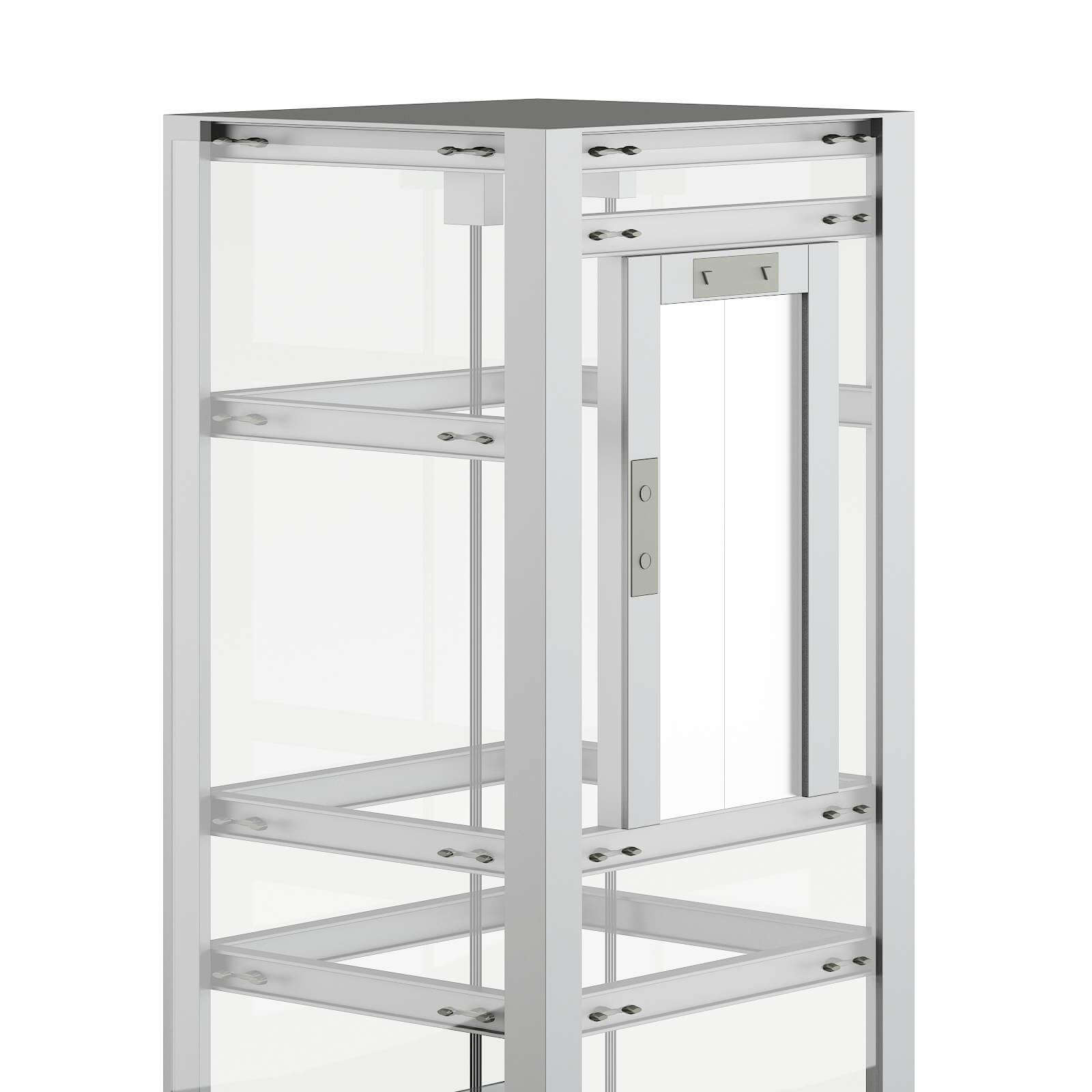 Glass Elevator 3D Model by cgaxis