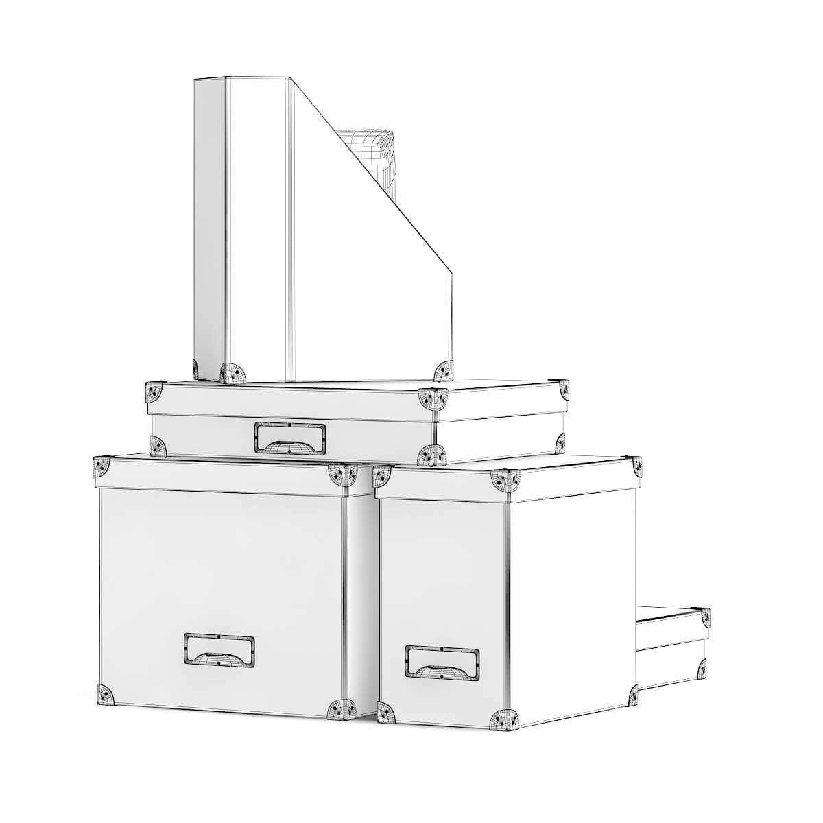 Grey Boxes - 3D Model by cgaxis