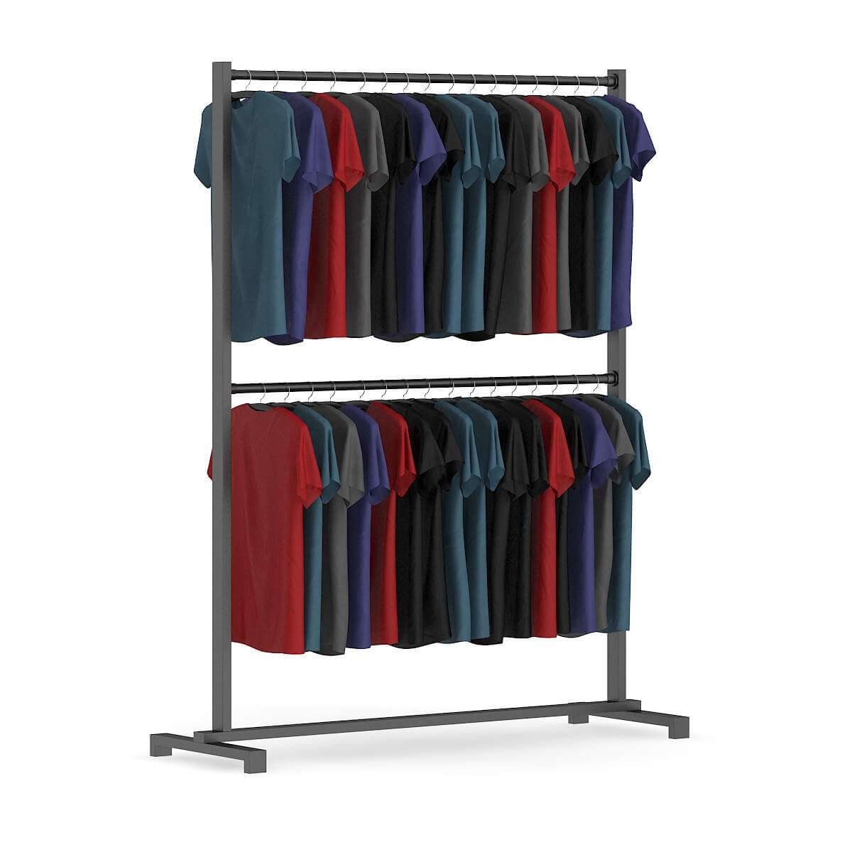 Market Stand - T-Shirts 3D Model by cgaxis