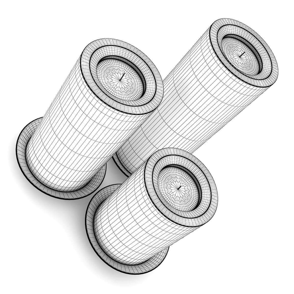 Red Candles 3D Model by cgaxis