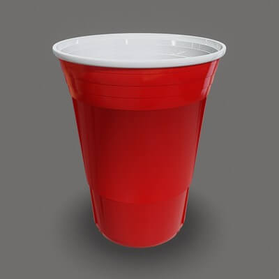 Click Red Cup Classic Red Cup - 3D Model by CGBee