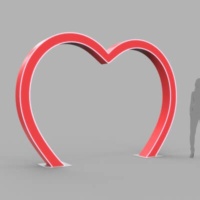 Heart Shaped Arch - 3D Model by CGBee
