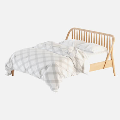 Bodie Oak Wood Spindle Kids Queen Bed