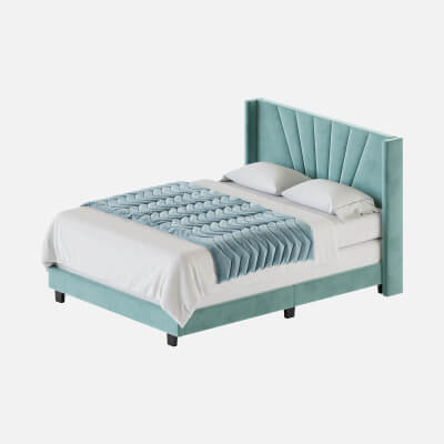 Boyd Sleep Valencia Velvet Upholstered Platform Bed